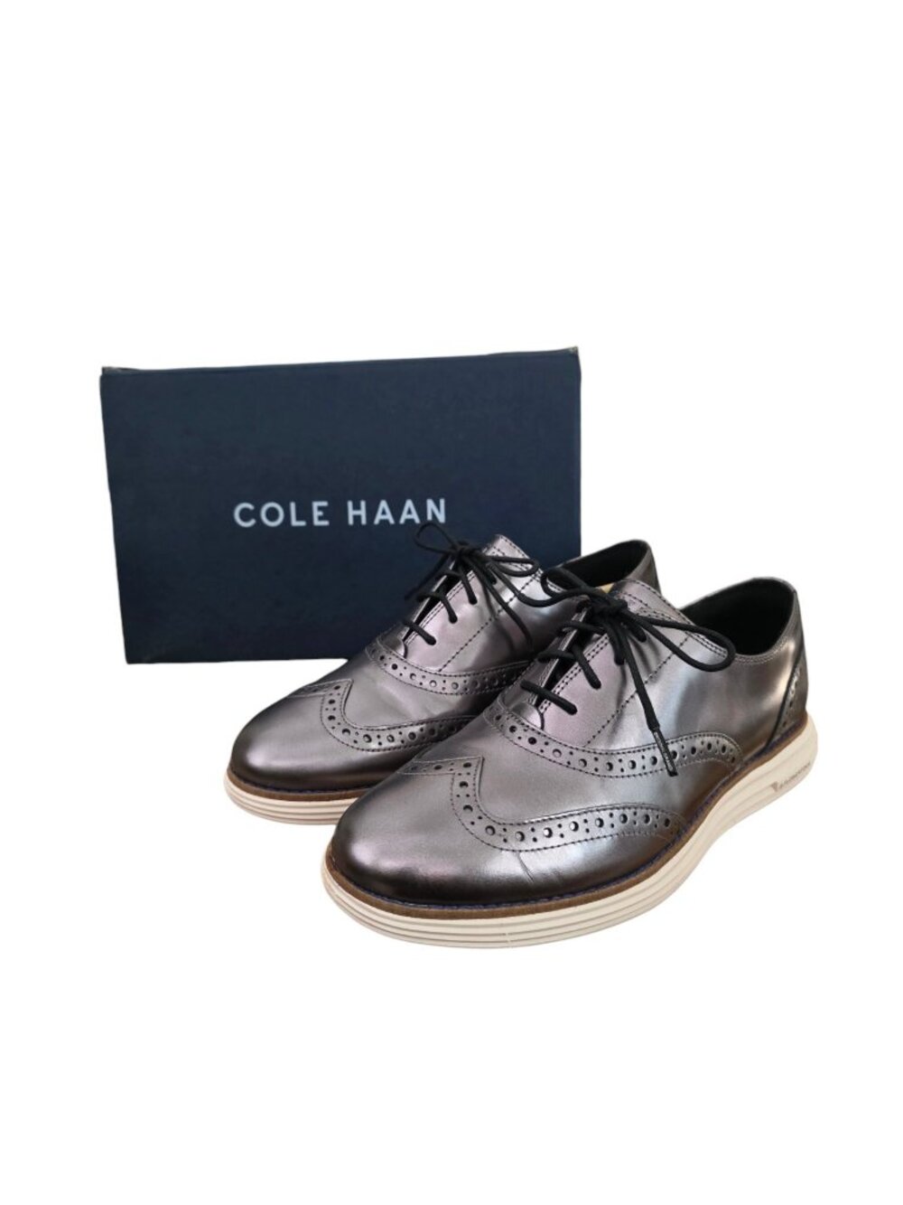 Cole Haan Original Grand Womens Shortwing Oxford Pewter 7.5